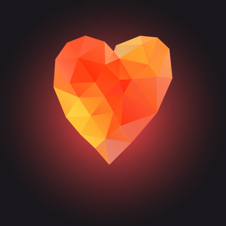 symbol of triangles in love heart on a black backgroundのイラスト素材