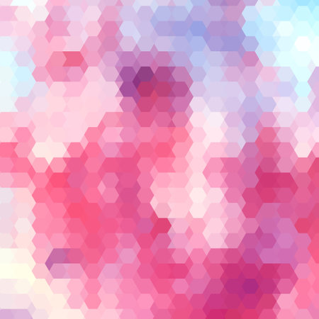 bright multicolored abstract pattern of polygonsのイラスト素材