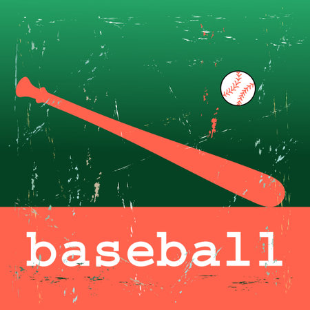 bright poster illustration of the sport of baseballのイラスト素材