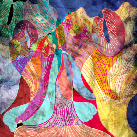 graphic a abstract background with different elementsの写真素材