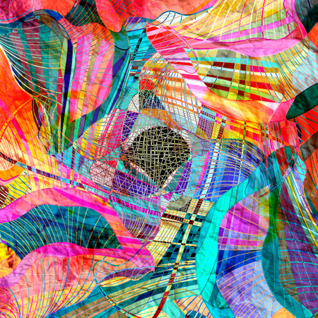 watercolor a retro background of abstract elementsの写真素材