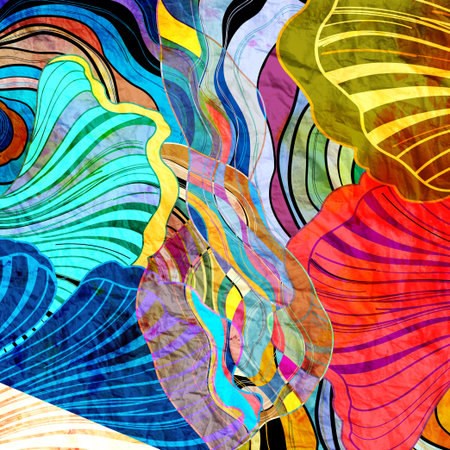 watercolor a retro background of abstract elementsの写真素材