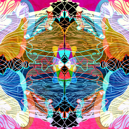watercolor a retro of abstract elements