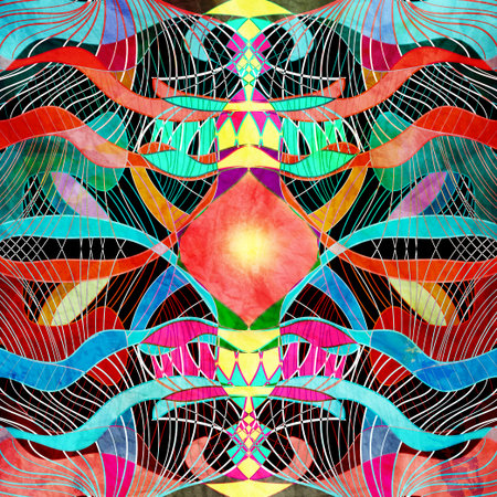 watercolor a retro background of abstract elements
