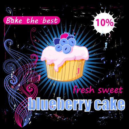 very fresh delicious cake beautiful vector illustrationのイラスト素材