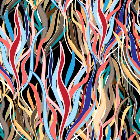 Graphic pattern vector a beautiful colorful plantsのイラスト素材