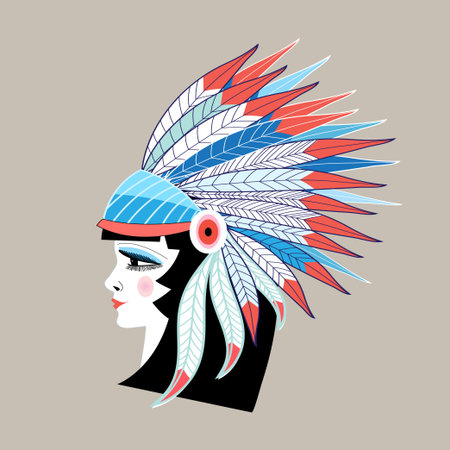 Beautiful vector illustration of an Indian girlのイラスト素材