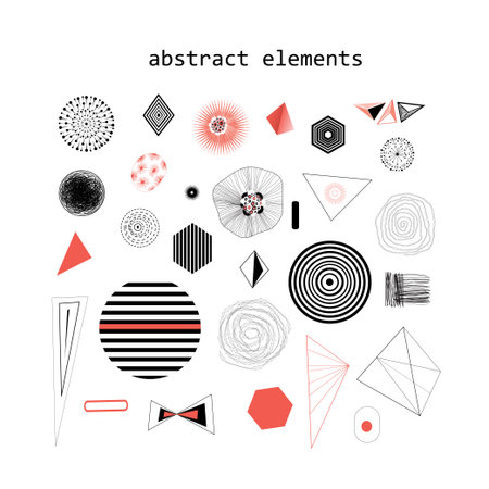 Graphic vector and illustration with abstract elementsのイラスト素材