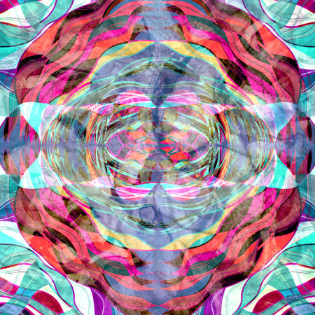 bright watercolor abstract beautiful background with fantastic elements
