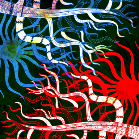 watercolor a retro background of abstract elements