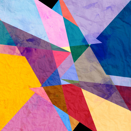 bright multicolored background graphic of geometric shapesの写真素材