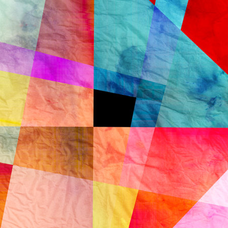 Abstract bright colorful background with different geometric elementsの写真素材