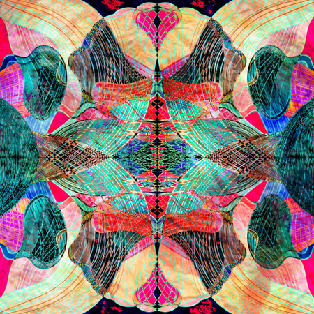 graphic abstract background with a different elements