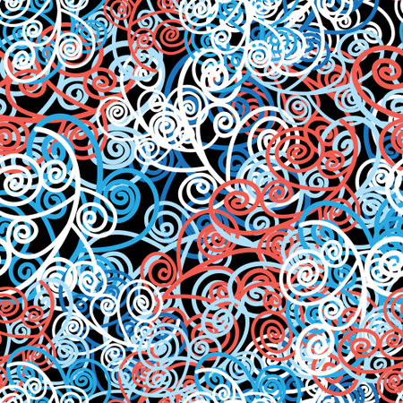 Winter abstract seamless pattern feathers and plantsのイラスト素材