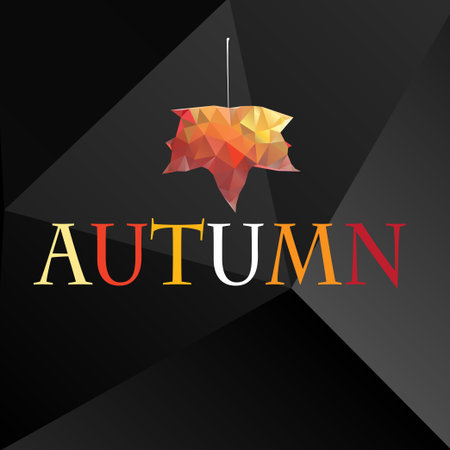 Vector beautiful bright autumn background with maple leafのイラスト素材