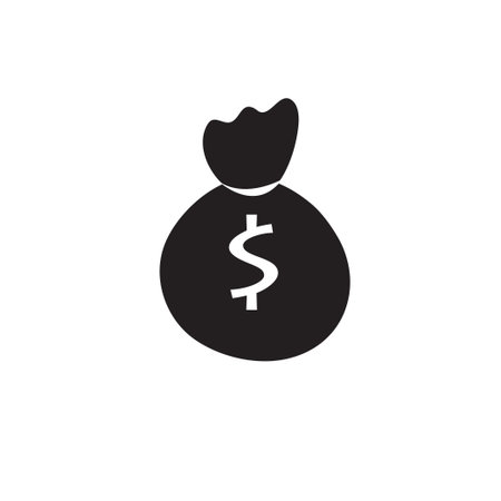 Vector sign sack with dollars isolated on white backgroundのイラスト素材