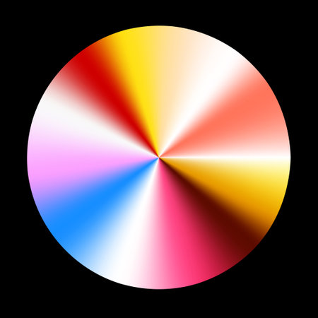 Geometric vector graphics circle design element on a black backgroundのイラスト素材