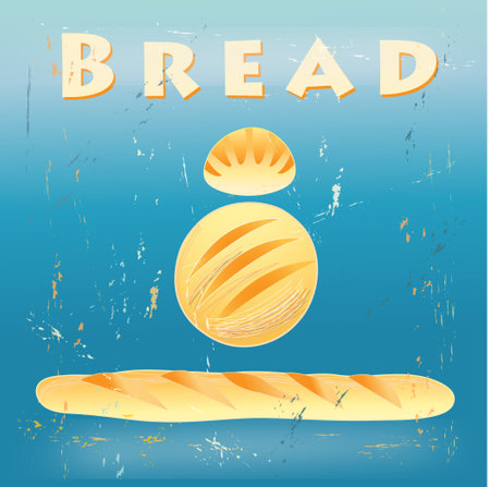 Advertising perfect vector bright delicious fresh breadのイラスト素材