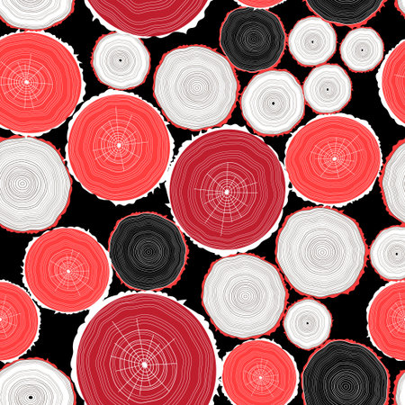 Vector Graphic pattern of wood cuts on a dark backgroundのイラスト素材