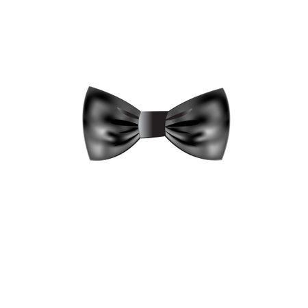Vector black bow tie on a white backgroundのイラスト素材