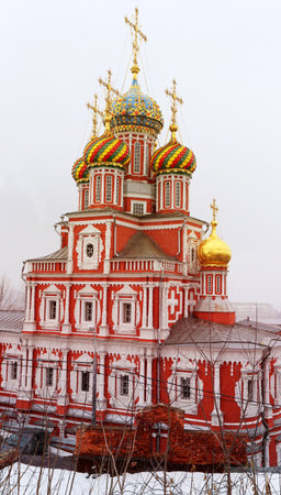 Photo of Stroganov's Nativity Cathedral in Nizhny Novgorodの写真素材