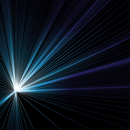 Abstract vector background with luminous blue raysのイラスト素材