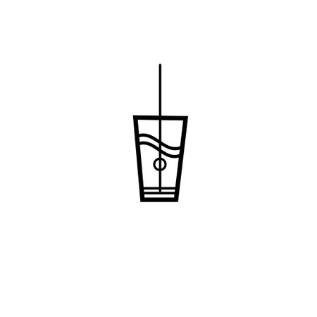 Vector sign of a glass of water on a white backgroundのイラスト素材