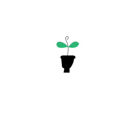 Graphics silhouette icon eco green sprout on white backgroundのイラスト素材