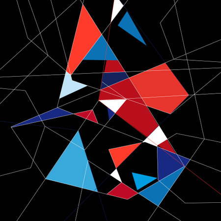 Abstract graphics background with different polygonsのイラスト素材