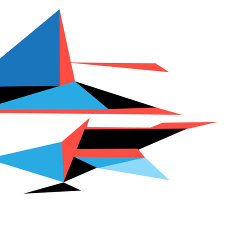 Bright color abstract shape from triangles on a white backgroundのイラスト素材