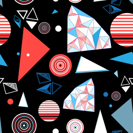 Super bright geometric pattern.のイラスト素材