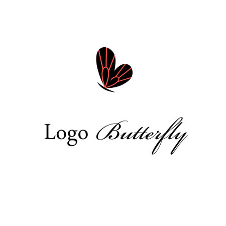 Logo of a super butterfly on a white background.のイラスト素材