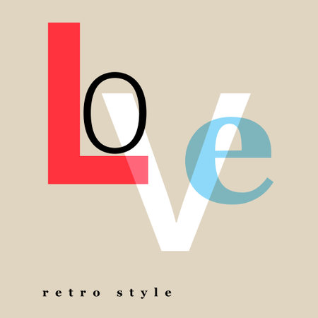 Vector design composition Love font. Valentine's Day.のイラスト素材