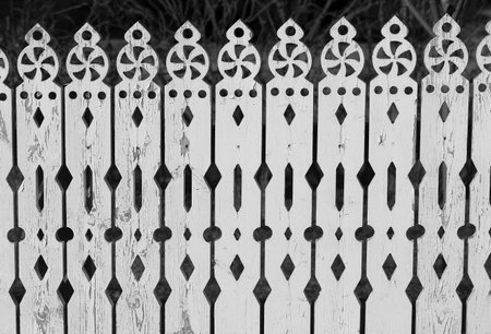 Photo white lace fenceの写真素材