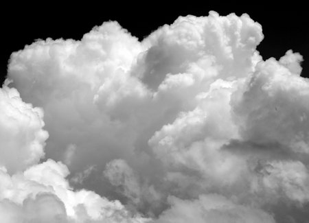 Photos of beautiful white clouds on a Sunny day in the sky