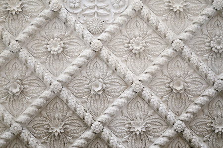 Photo macro of a magnificent relief natural ceiling