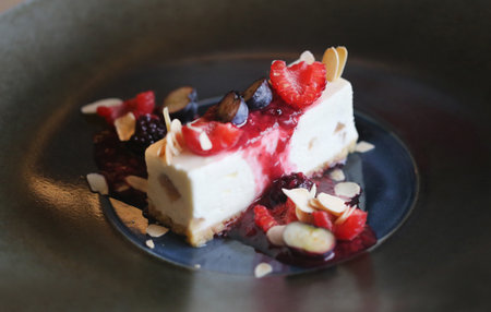 Photo of dessert cheesecake with berries