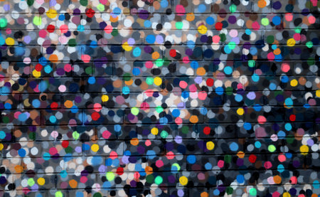 Abstract beautiful colored background with geometric shapes on the wall on the wallの写真素材