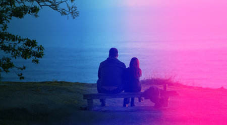 Photos with lovers on the beach