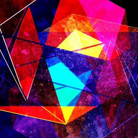 Illustration of a Watercolor abstract print