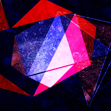 Abstract retro raster color background with geometric objects