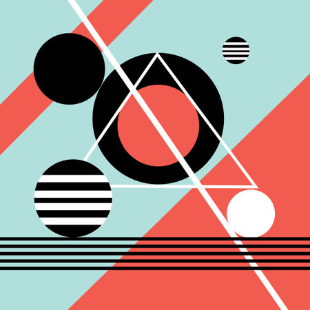 Abstract vector background with different geometric elements