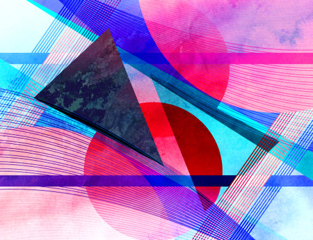 Abstract multi-colored background of geometric objects