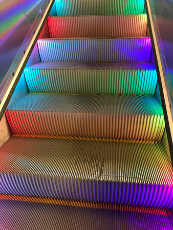 Colorful escalator stepsの素材