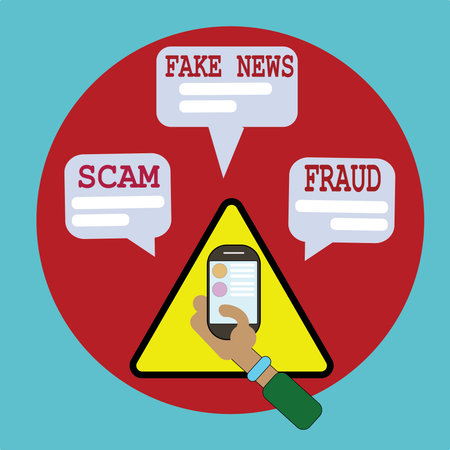 Phishing, scam, fraud via mobile technology isometric vector concept illustration.のイラスト素材