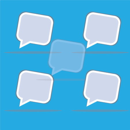 Speech bubbles vector flat designのイラスト素材