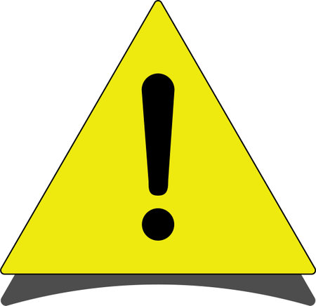 Warning sign with a white isolated backgroundのイラスト素材