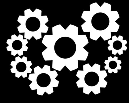 Setting icon vector, Tools, Cog, Gear Sign. Help options account concept. Trendy Flat style for graphic design, Web site, social media, UI, mobile appのイラスト素材