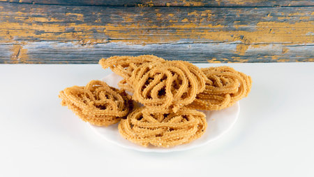 Malaysian traditional dish, Maruku isolated on whitebackground.の写真素材
