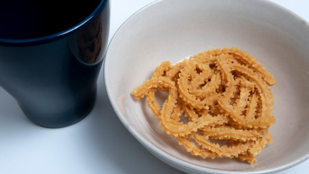 Malaysian traditional dish, Maruku isolated on whitebackground.の写真素材